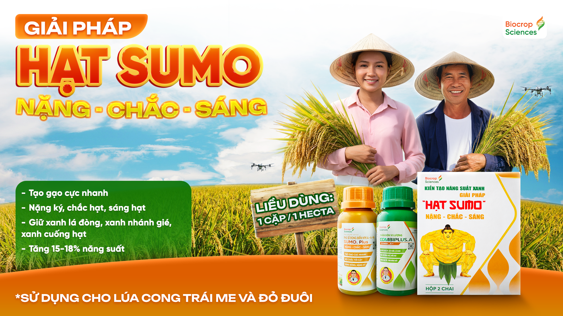 Công dụng của GIẢI PHÁP HẠT SUMO NẶNG – CHẮC – SÁNG