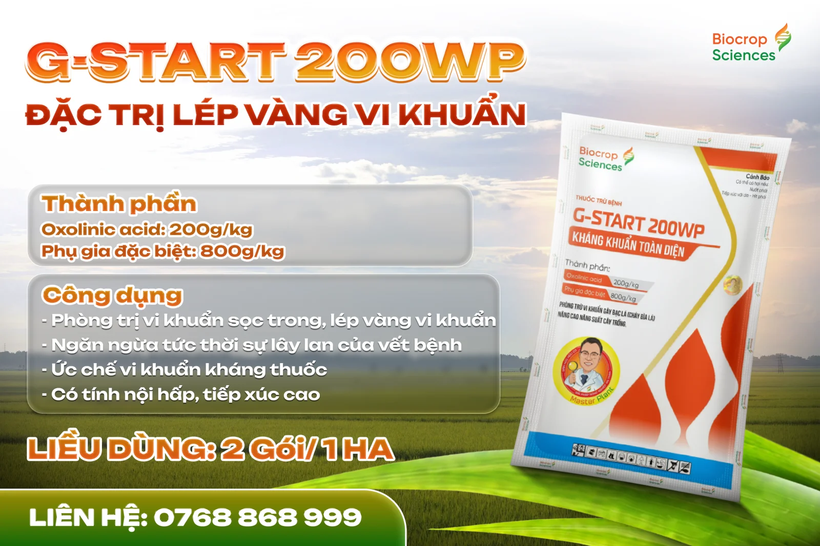 G-Start 200WP - giải ph&aacute;p quản l&yacute; hiệu quả l&eacute;p v&agrave;ng vi khuẩn